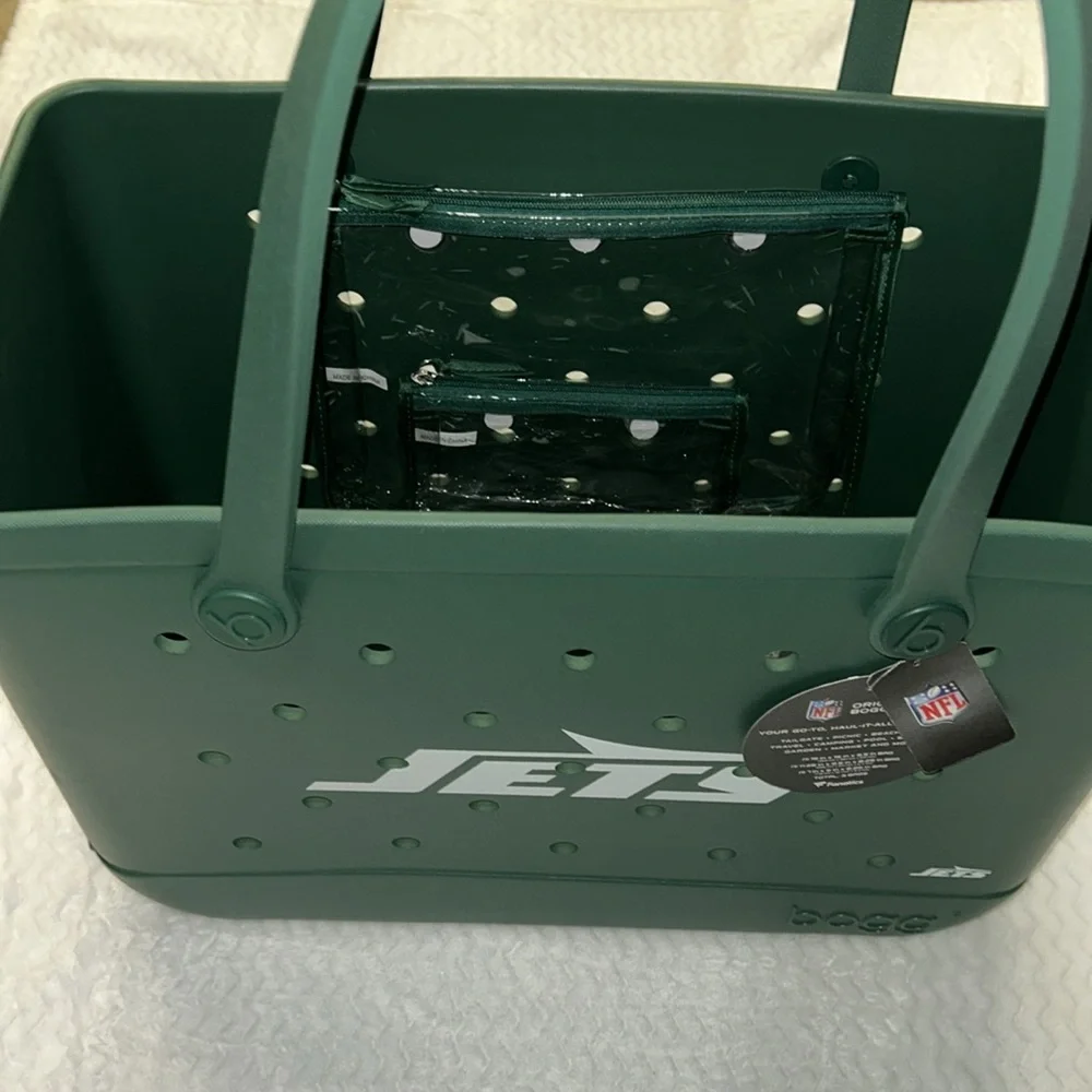 Bogg New York Jets Extra Large Original Bogg Bag w/ 2 Smaller Inserts NWT - Picture 2 of 10